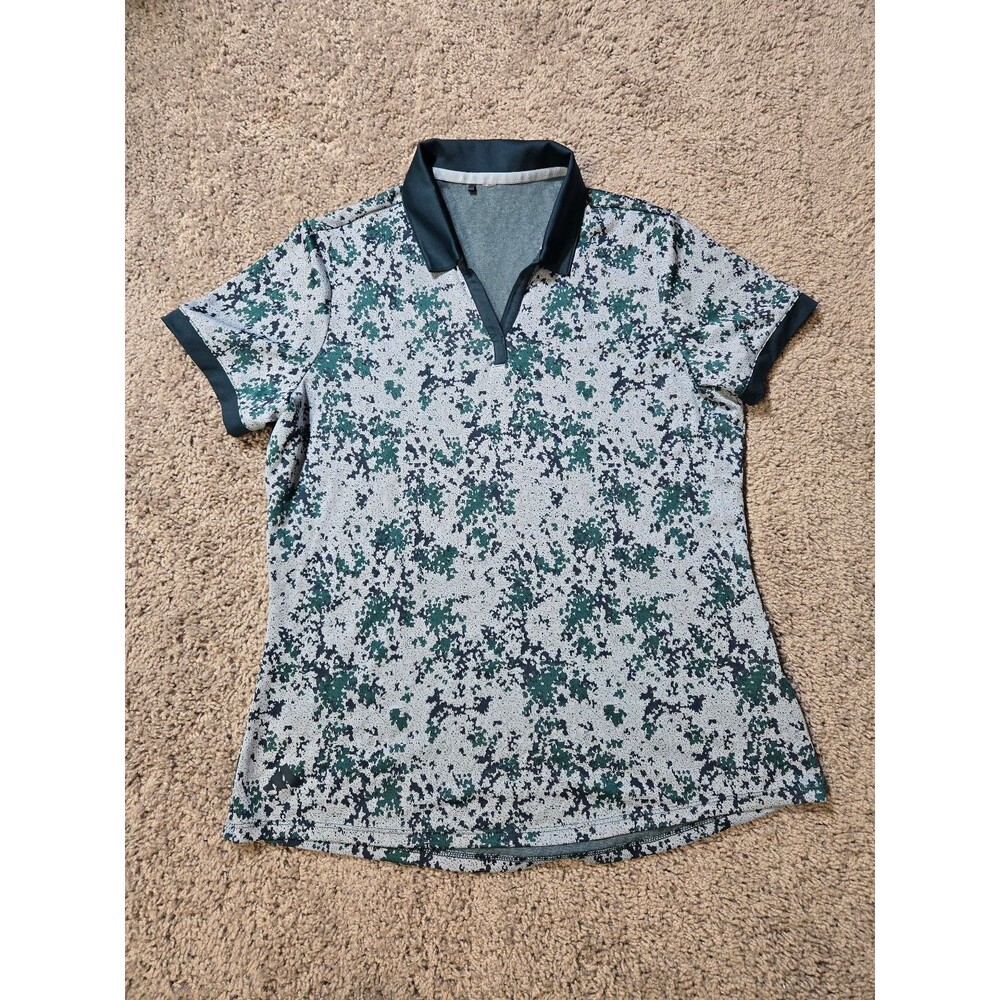 Adidas Jacquard Wonder Blue Arctic Night Golf Tennis Collar Shirt Women polo